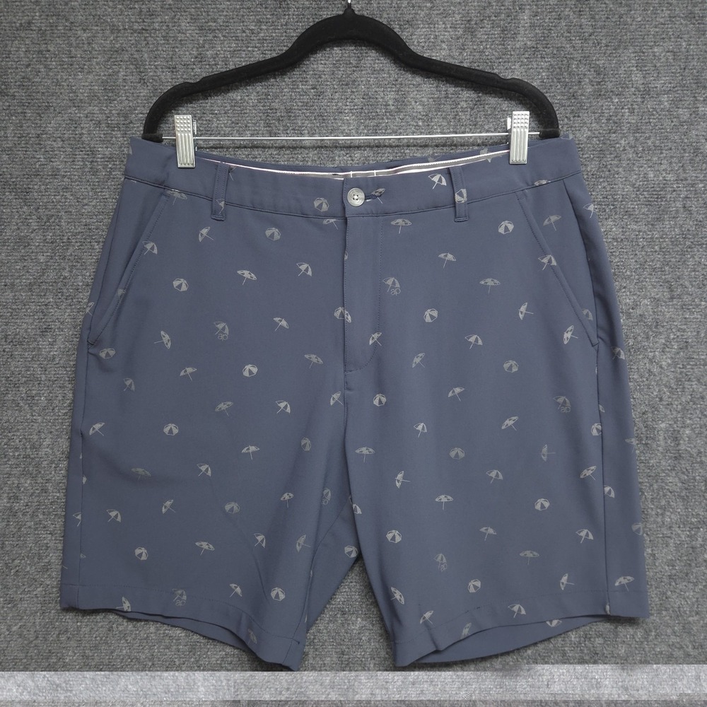 Puma Golf Shorts Mens 36 Navy Blue 9" Arnold Palmer Umbrella Print Performance